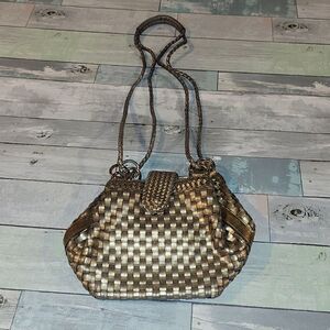 Warren Reed Gold Cross Body Purse/Bag